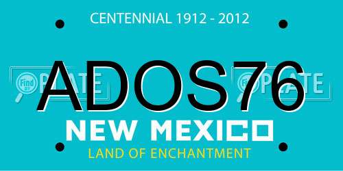 ADOS76 New Mexico License Plate