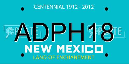 ADPH18 New Mexico License Plate