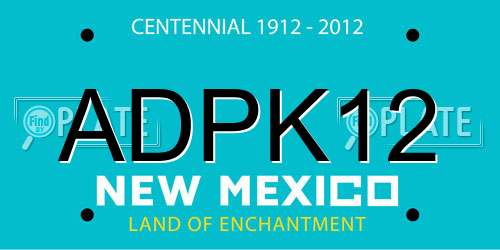 ADPK12 New Mexico License Plate
