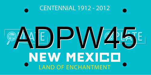 ADPW45 New Mexico License Plate