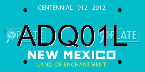 ADQ01L New Mexico License Plate
