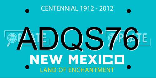 ADQS76 New Mexico License Plate