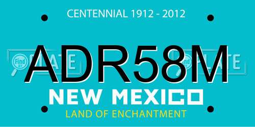 ADR58M New Mexico License Plate