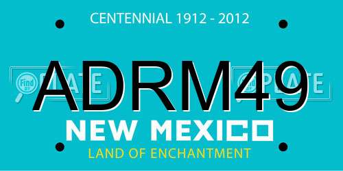 ADRM49 New Mexico License Plate