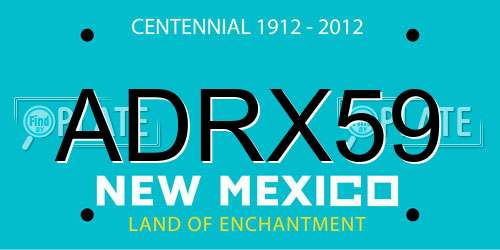 ADRX59 New Mexico License Plate