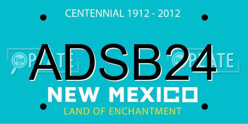 ADSB24 New Mexico License Plate