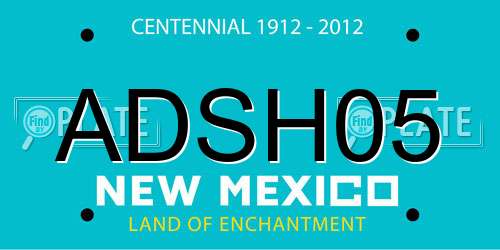 ADSH05 New Mexico License Plate