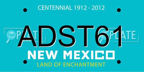 ADST61 New Mexico License Plate
