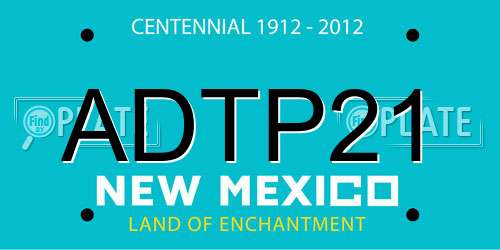 ADTP21 New Mexico License Plate