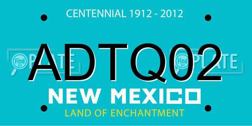 ADTQ02 New Mexico License Plate