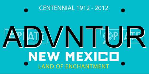 ADVNTUR New Mexico License Plate