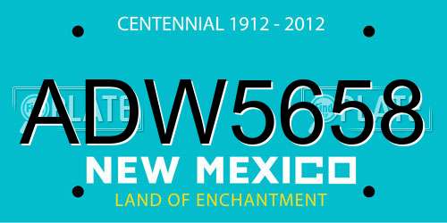 ADW5658 New Mexico License Plate