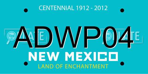 ADWP04 New Mexico License Plate