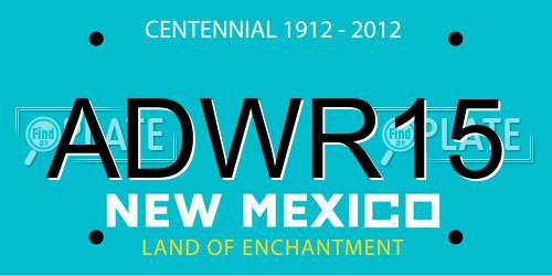ADWR15 New Mexico License Plate