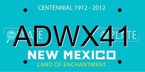 ADWX41 New Mexico License Plate