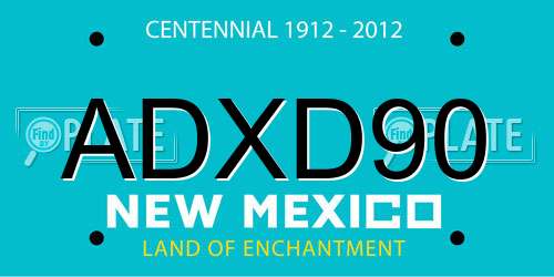ADXD90 New Mexico License Plate