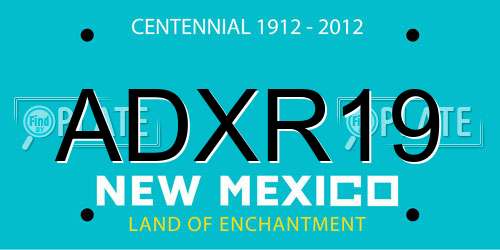 ADXR19 New Mexico License Plate
