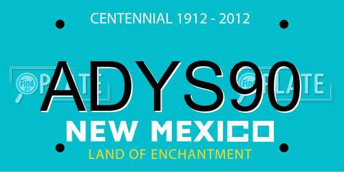 ADYS90 New Mexico License Plate