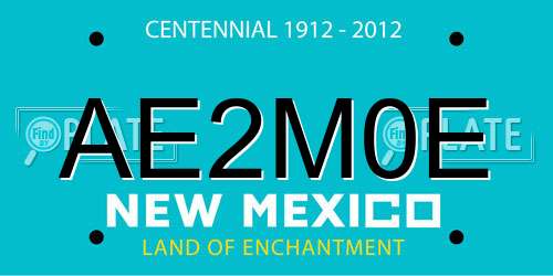 AE2M0E New Mexico License Plate