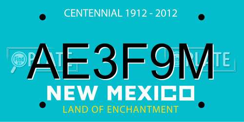 AE3F9M New Mexico License Plate