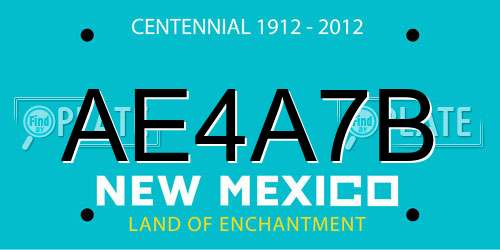 AE4A7B New Mexico License Plate