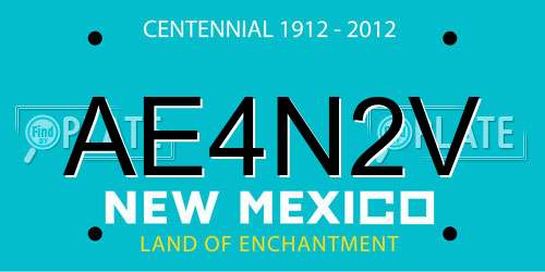 AE4N2V New Mexico License Plate