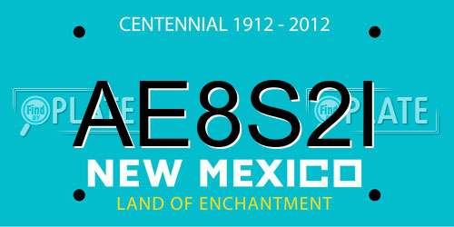 AE8S2I New Mexico License Plate
