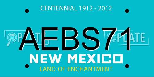 AEBS71 New Mexico License Plate