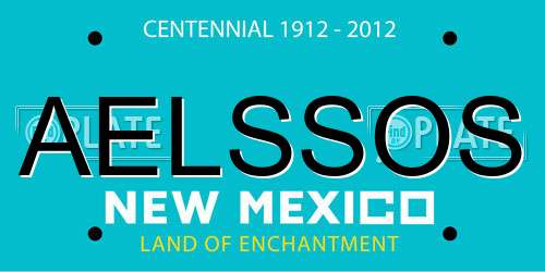 AELSSOS New Mexico License Plate