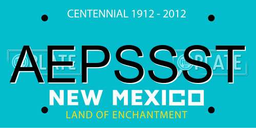 AEPSSST New Mexico License Plate