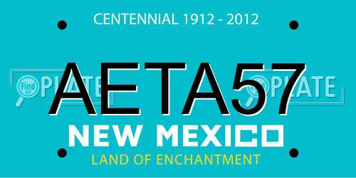 AETA57 New Mexico License Plate