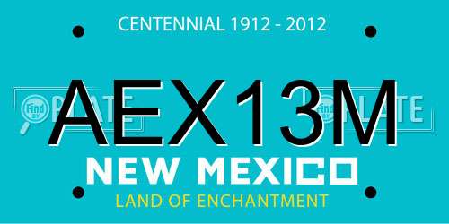 AEX13M New Mexico License Plate