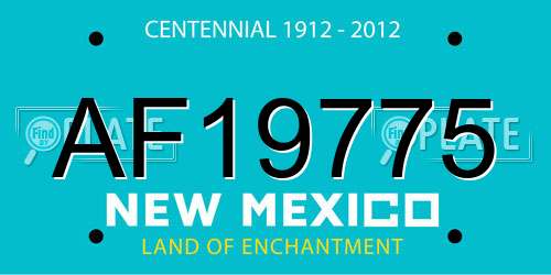 AF19775 New Mexico License Plate