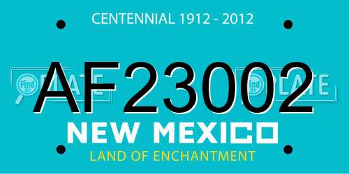 AF23002 New Mexico License Plate