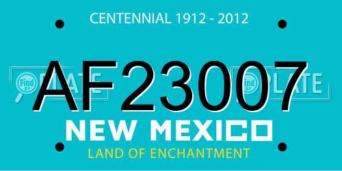 AF23007 New Mexico License Plate