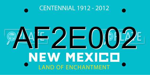 AF2E002 New Mexico License Plate