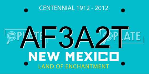 AF3A2T New Mexico License Plate