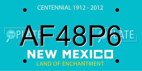 AF48P6 New Mexico License Plate