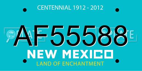 AF55588 New Mexico License Plate