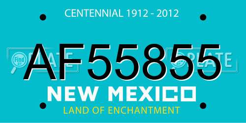 AF55855 New Mexico License Plate