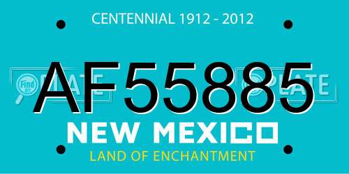 AF55885 New Mexico License Plate