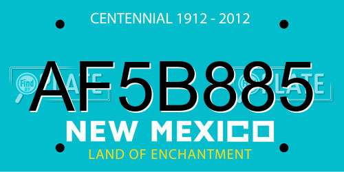 AF5B885 New Mexico License Plate