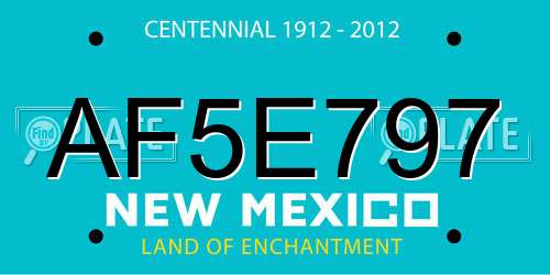 AF5E797 New Mexico License Plate