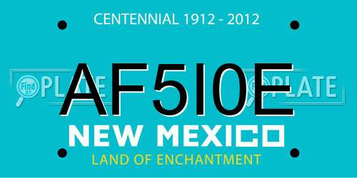 AF5I0E New Mexico License Plate