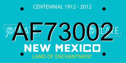 AF73002 New Mexico License Plate