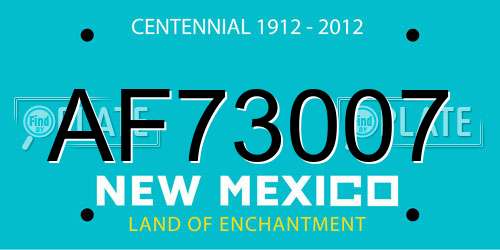 AF73007 New Mexico License Plate