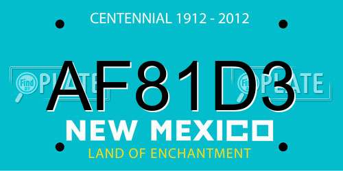 AF81D3 New Mexico License Plate