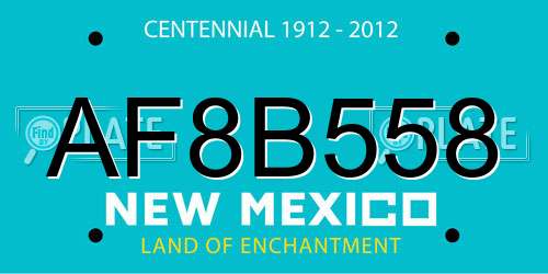 AF8B558 New Mexico License Plate