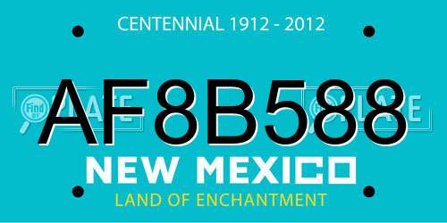 AF8B588 New Mexico License Plate