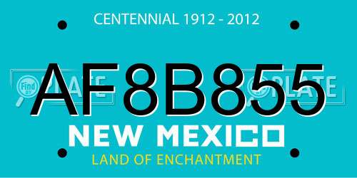 AF8B855 New Mexico License Plate